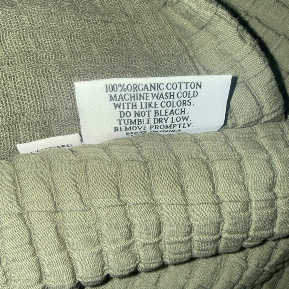 Quince Organic Ribbed Cotton Coverlet Set Olive Full/Queen - Picture 6 of 10